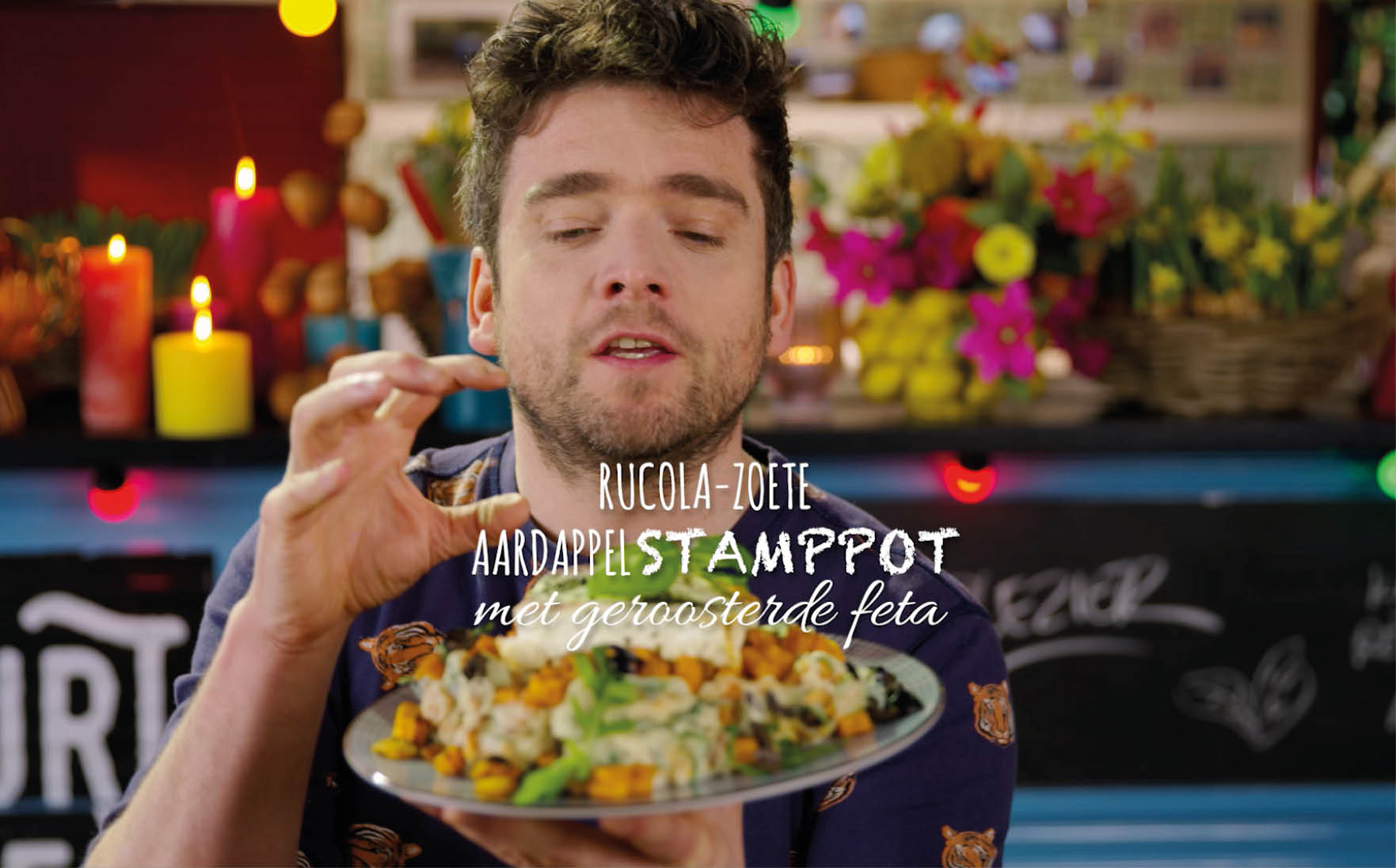 Thumbnail video Rucola-zoete aardappelstamppot met geroosterde feta